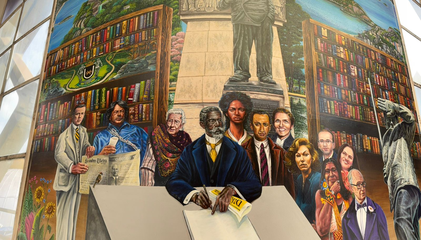 Prefeitura de Volta Redonda inaugura mural ‘A Praça Brasil’ na Biblioteca Municipal Raul de Leoni
